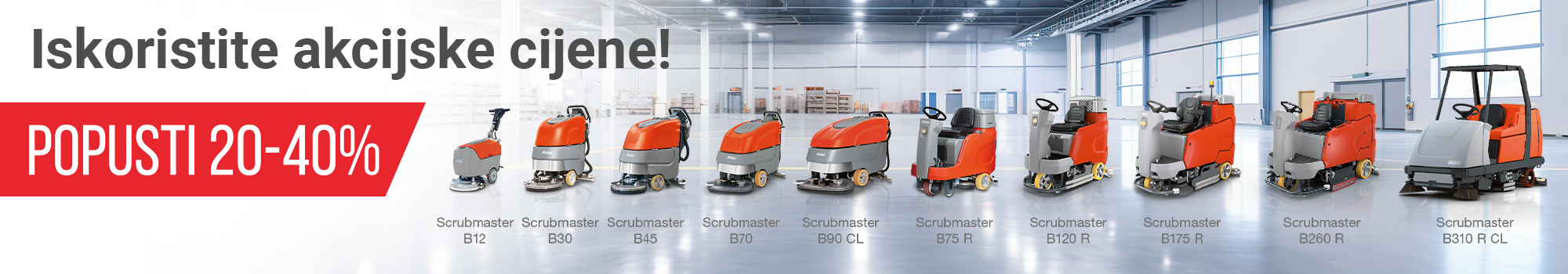 Scrubmaster mašine/strojevi za čišćenje
